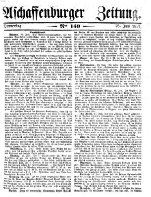 Aschaffenburger Zeitung Donnerstag 25. Juni 1857