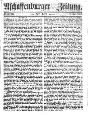 Aschaffenburger Zeitung Donnerstag 9. Juli 1857