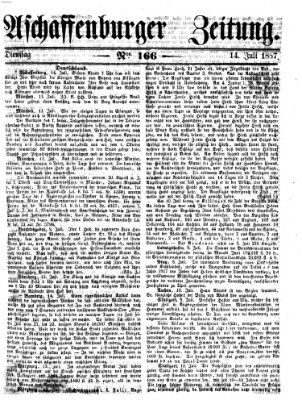 Aschaffenburger Zeitung Dienstag 14. Juli 1857