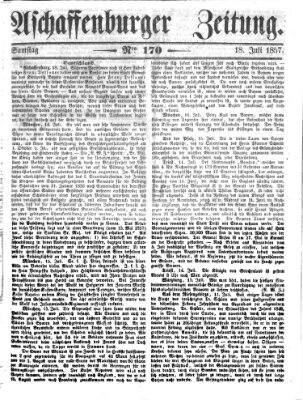 Aschaffenburger Zeitung Samstag 18. Juli 1857