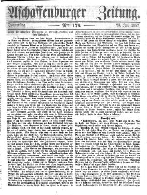 Aschaffenburger Zeitung Donnerstag 23. Juli 1857