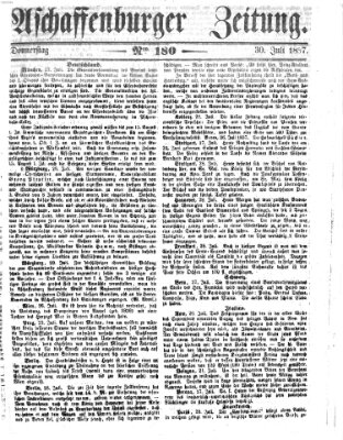 Aschaffenburger Zeitung Donnerstag 30. Juli 1857