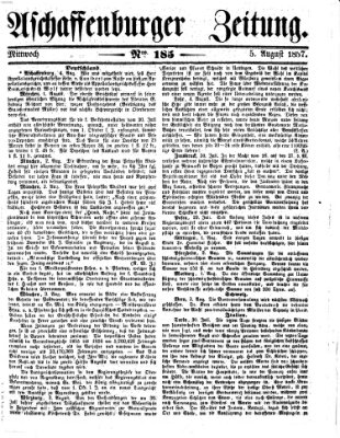 Aschaffenburger Zeitung Mittwoch 5. August 1857