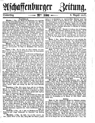 Aschaffenburger Zeitung Donnerstag 6. August 1857