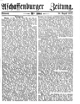 Aschaffenburger Zeitung Mittwoch 26. August 1857