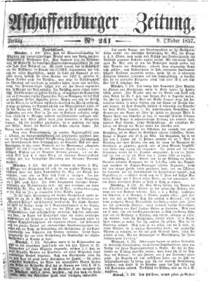 Aschaffenburger Zeitung Freitag 9. Oktober 1857