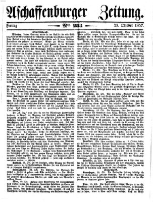 Aschaffenburger Zeitung Freitag 23. Oktober 1857