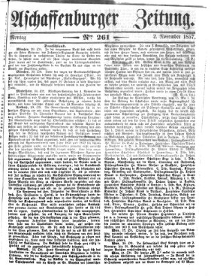 Aschaffenburger Zeitung Montag 2. November 1857