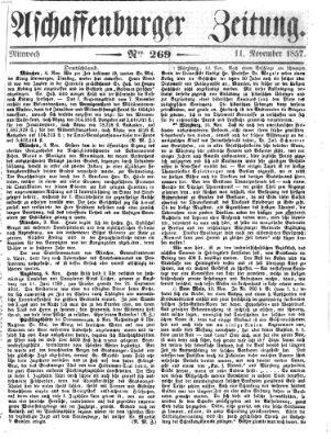 Aschaffenburger Zeitung Mittwoch 11. November 1857