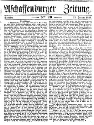 Aschaffenburger Zeitung Samstag 23. Januar 1858