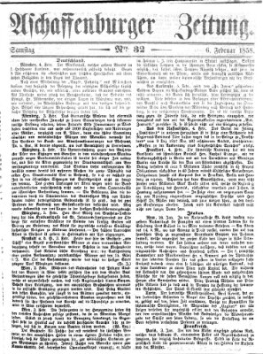 Aschaffenburger Zeitung Samstag 6. Februar 1858