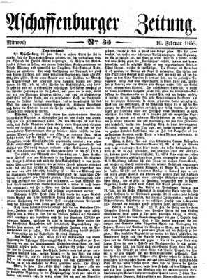 Aschaffenburger Zeitung Mittwoch 10. Februar 1858