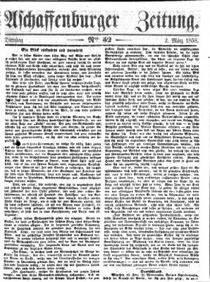 Aschaffenburger Zeitung Dienstag 2. März 1858