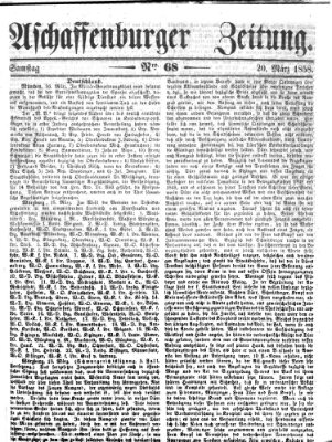 Aschaffenburger Zeitung Samstag 20. März 1858