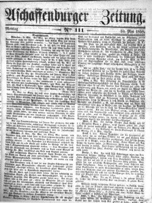 Aschaffenburger Zeitung Montag 10. Mai 1858