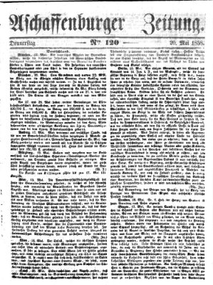 Aschaffenburger Zeitung Donnerstag 20. Mai 1858