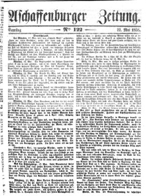 Aschaffenburger Zeitung Samstag 22. Mai 1858