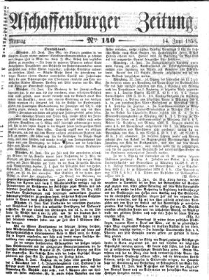 Aschaffenburger Zeitung Montag 14. Juni 1858