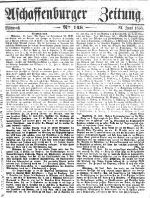 Aschaffenburger Zeitung Mittwoch 23. Juni 1858