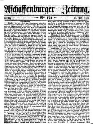 Aschaffenburger Zeitung Freitag 23. Juli 1858