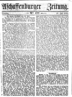 Aschaffenburger Zeitung Dienstag 27. Juli 1858