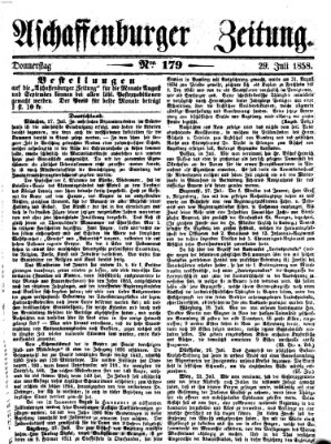 Aschaffenburger Zeitung Donnerstag 29. Juli 1858