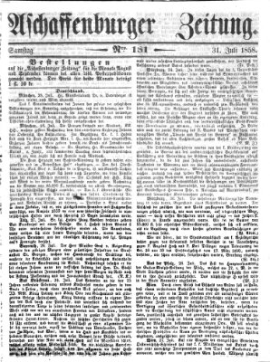 Aschaffenburger Zeitung Samstag 31. Juli 1858