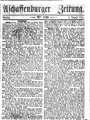 Aschaffenburger Zeitung Montag 9. August 1858