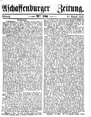 Aschaffenburger Zeitung Mittwoch 18. August 1858