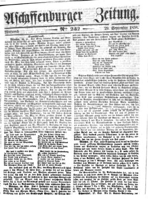 Aschaffenburger Zeitung Mittwoch 29. September 1858