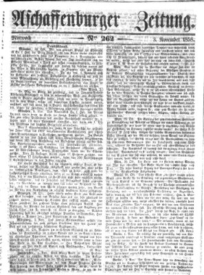 Aschaffenburger Zeitung Mittwoch 3. November 1858