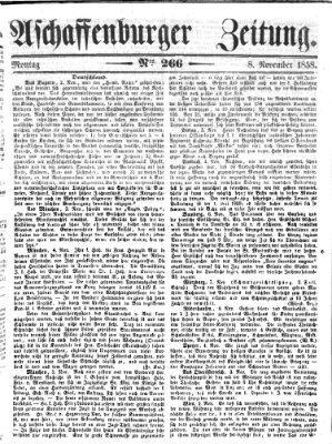 Aschaffenburger Zeitung Montag 8. November 1858