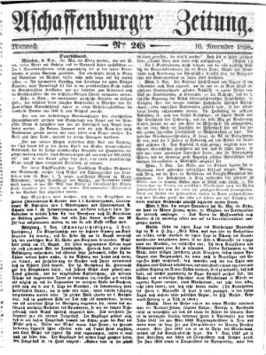 Aschaffenburger Zeitung Mittwoch 10. November 1858