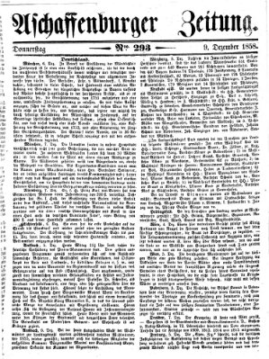 Aschaffenburger Zeitung Donnerstag 9. Dezember 1858