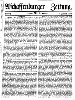 Aschaffenburger Zeitung Montag 3. Januar 1859