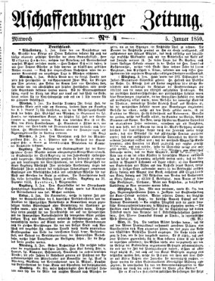 Aschaffenburger Zeitung Mittwoch 5. Januar 1859