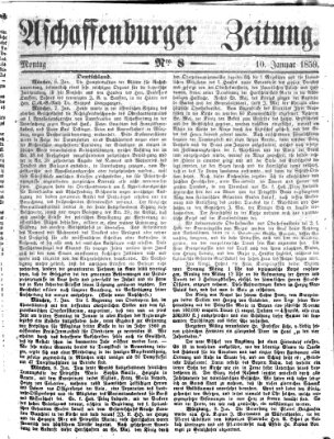 Aschaffenburger Zeitung Montag 10. Januar 1859