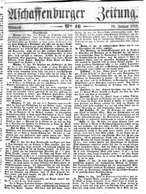 Aschaffenburger Zeitung Mittwoch 19. Januar 1859