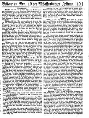 Aschaffenburger Zeitung Samstag 22. Januar 1859