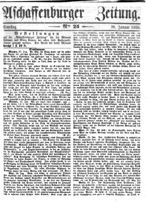 Aschaffenburger Zeitung Samstag 29. Januar 1859