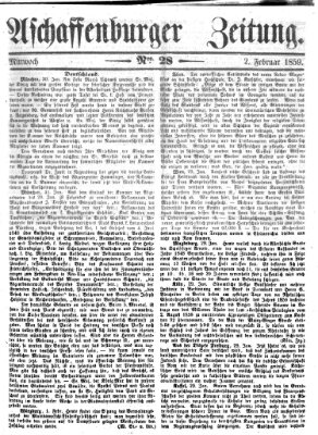 Aschaffenburger Zeitung Mittwoch 2. Februar 1859