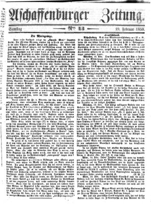 Aschaffenburger Zeitung Samstag 19. Februar 1859