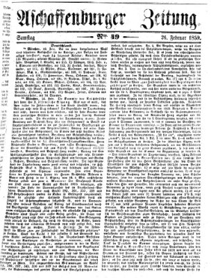 Aschaffenburger Zeitung Samstag 26. Februar 1859