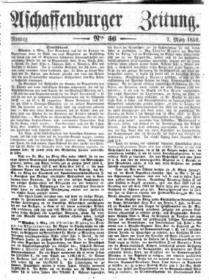 Aschaffenburger Zeitung Montag 7. März 1859