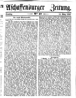 Aschaffenburger Zeitung Samstag 19. März 1859