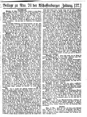 Aschaffenburger Zeitung Mittwoch 30. März 1859