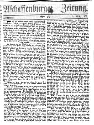 Aschaffenburger Zeitung Donnerstag 31. März 1859