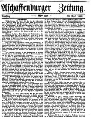 Aschaffenburger Zeitung Dienstag 26. April 1859