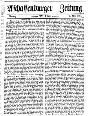 Aschaffenburger Zeitung Montag 2. Mai 1859