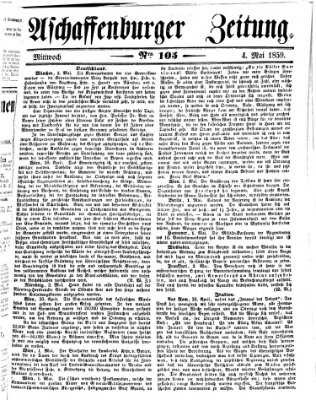 Aschaffenburger Zeitung Mittwoch 4. Mai 1859